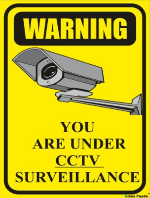 CCTV Sign Board-English-Set of 2