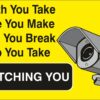 CCTV Sign Board-English-Set of 2(Yellow)