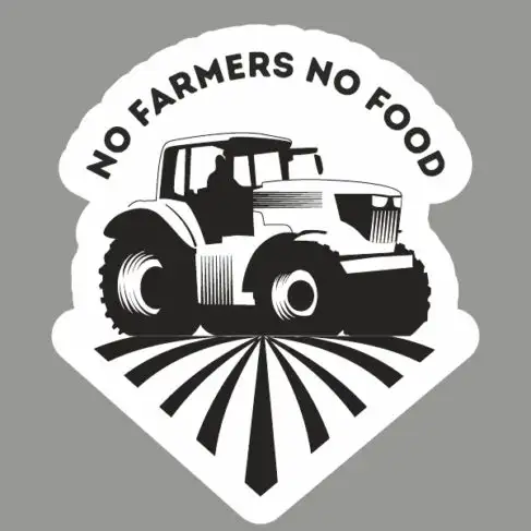 Buy no farmers no food stickers for cars online