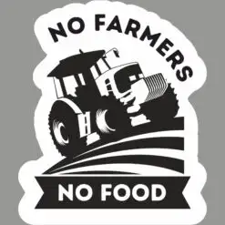 Buy no farmers no food stickers for cars online