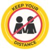 Keep Distance (Mixed Color, Round Shape, Pack Of 3)